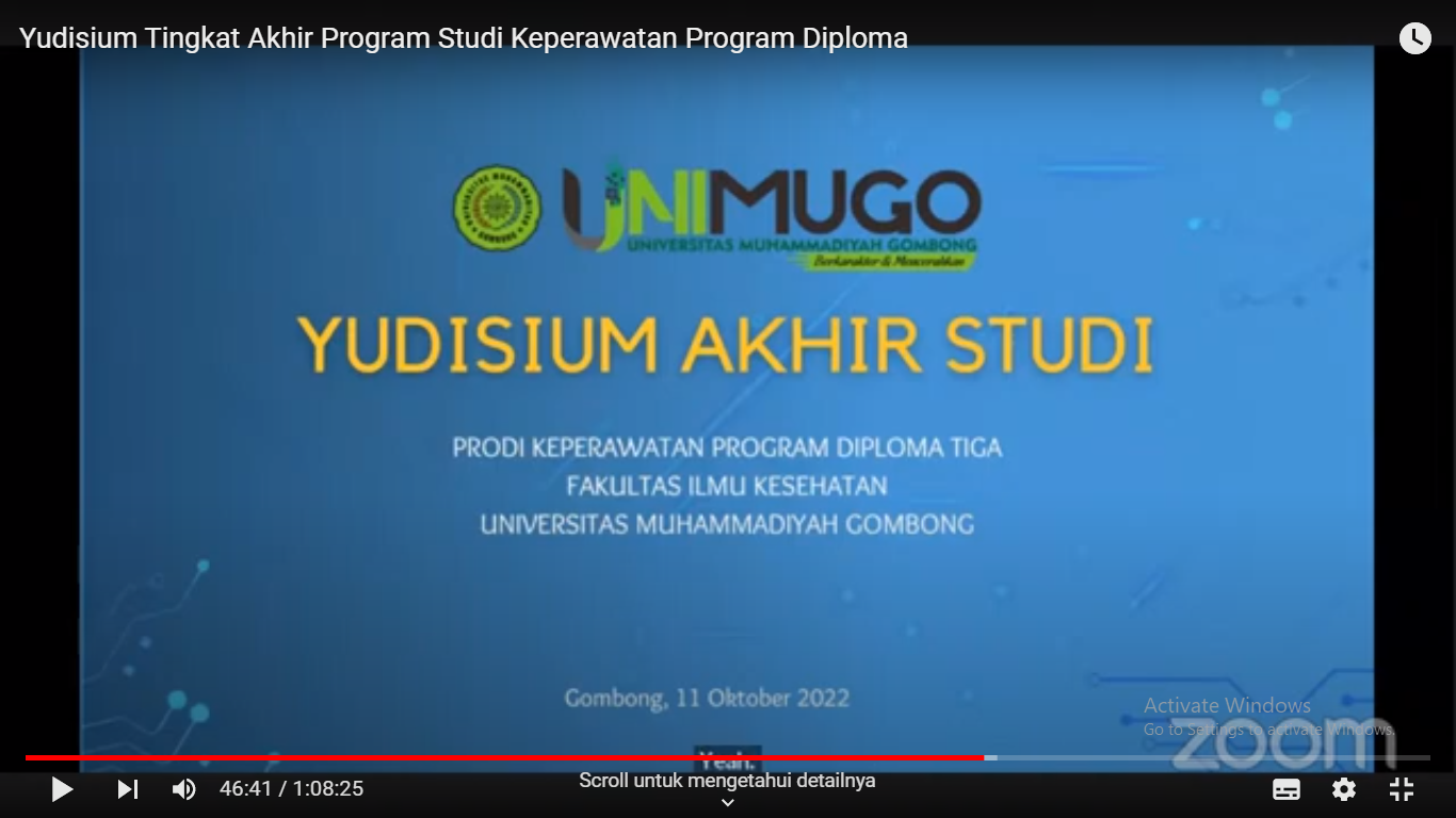 YUDISIUM TINGKAT AKHIR PROGRAM STUDI KEPERAWATAN PROGRAM DIPLOMA TA 2021/2022