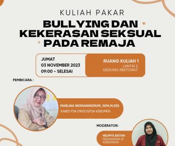 KULIAH PAKAR BULLYING DAN KEKERASAN SEKSUAL PADA REMAJA